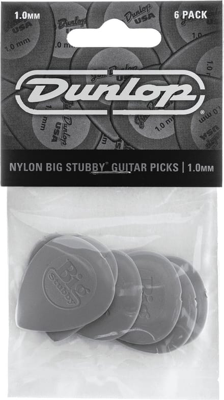 Jim Dunlop Stubby - Plectrums - Big Stubby - Player's Pack 6 Stuks - 1,00 mm