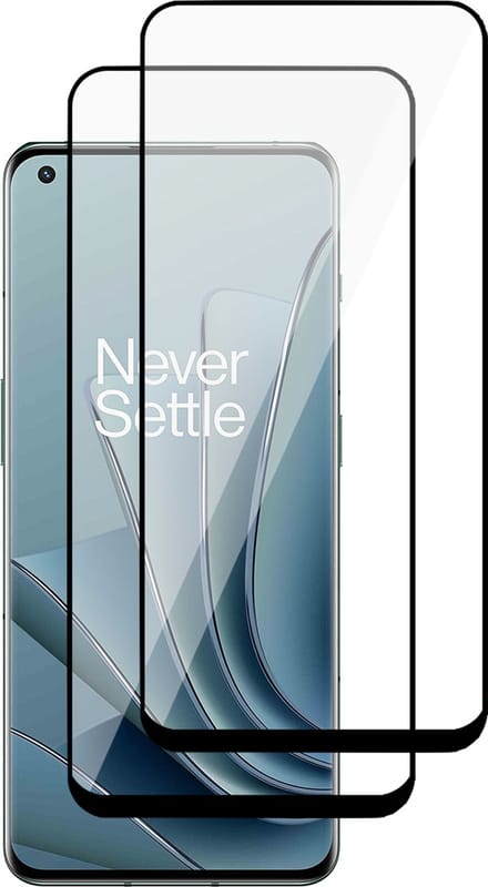 Screenprotector geschikt voor OnePlus 10 Pro - Gehard Glas Beschermglas Tempered Glass Volledig Dekkende Screen Protector - 2 Stuks