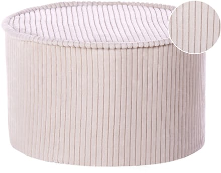 ZIKRIA - Poef - Lichtbeige - Fluweel