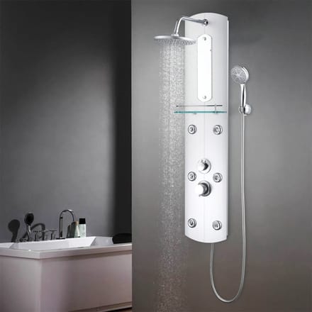 Vidaxl Douchepaneel, 25 X 43 X 120 Cm, Zilver