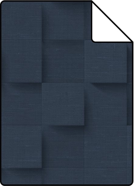 Proefstaal Origin Wallcoverings behang 3D kubussen donkerblauw - 26.5 x 21 cm - 347902-S