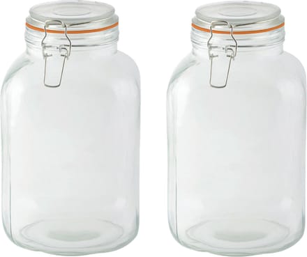 Esschert Design Weckpot - 1x - 3L - glas - D15 x 24 cm - voorraadpot - beugelsluiting