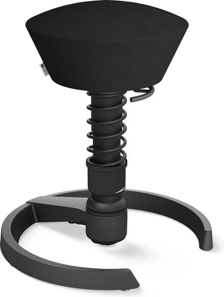 Aeris swopper - ergonomische kruk - glijdoppen - microvezel - zwart