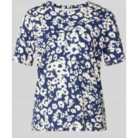 T-shirt in all-over look met ronde hals