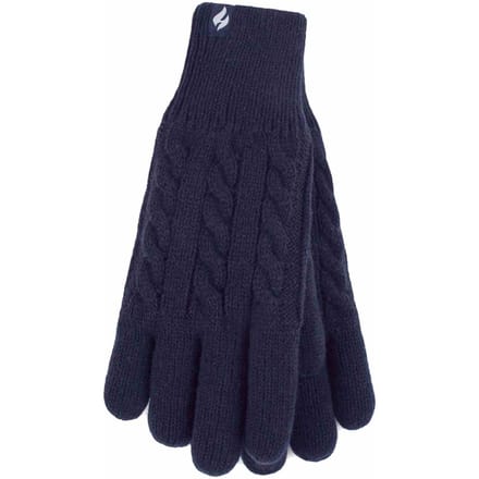 Dames Kabelgebreide 2.3 Tog Fleece gevoerde Thermische Winterhandschoenen