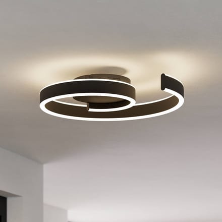 EGLO connect.z Andabaia-Z Smart Plafondlamp - 46.5 cm - Zwart/Wit - Instelbaar wit licht - Dimbaar - Zigbee
