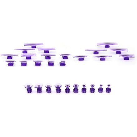 28 Stuks Auto Tabs Deuklifter Deuktrekker Kit Deukverwijderingsgereedschap Set paars