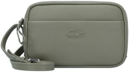 LACOSTE Leren Schoudertas City Court Crossover Bag Kaki
