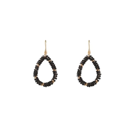Go Dutch Label Oorhangers Drop Dangle Goud Zwart