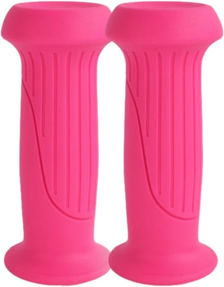Fietsgrepen Kinderen - Scooter handvatten - Veilig Fietsen - Antislip Rubber - 9.6 cm - roze