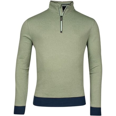 Baileys Trui Sweatshirt Half Zip Two Tone Texture Jacquard Interlock Pastel Groen / male