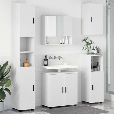 vidaXL - Badkamermeubel - Set - 5 - st - Wit - 61 - x - 35 - x - 64 - cm