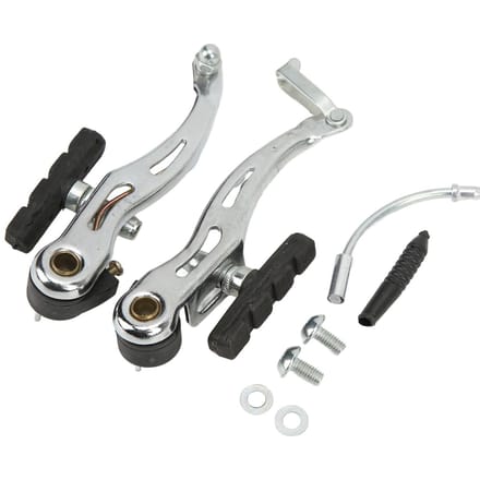 1 Paar Fietsremset Universele Handrem Gelegeerd Staal voor Mountainbike Vouwfiets white
