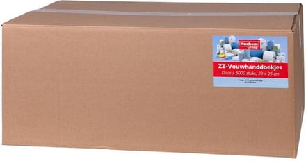 Papieren Handdoekjes 1-Laags - 5000 Stuks - Z-vouw - 23x25 cm