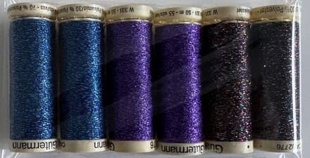 Gütermann naaigaren metaal effect - voordeelset - 6 stuks x 200 meter