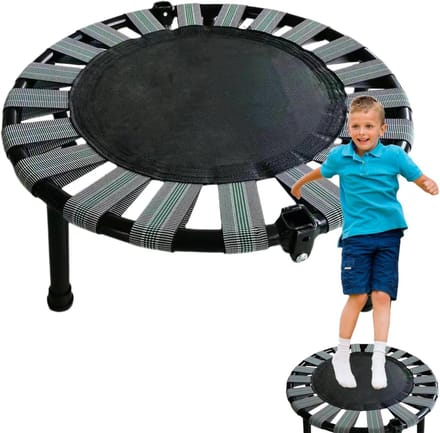 Fitnesstrampoline - Mini trampoline - Thuis trainen - Opvouwbaar ontwerp - 45 x 16 cm - Grijs