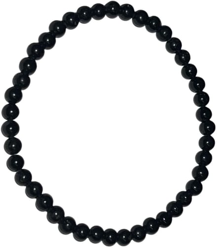 Kralenarmband 4mm Toermalijn zwart