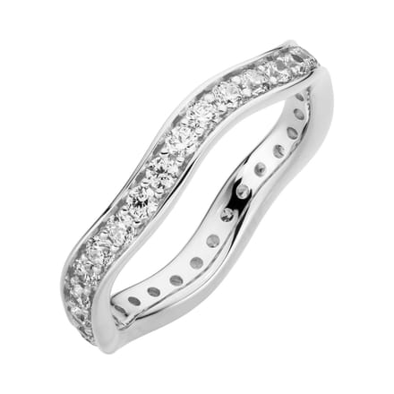 Orolino Ring 333/- Weißgold glanz synth. Zirkonia