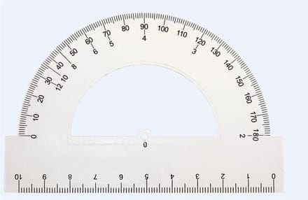 Grand Kantoormeter 180 graden - 10 cm, transparant
