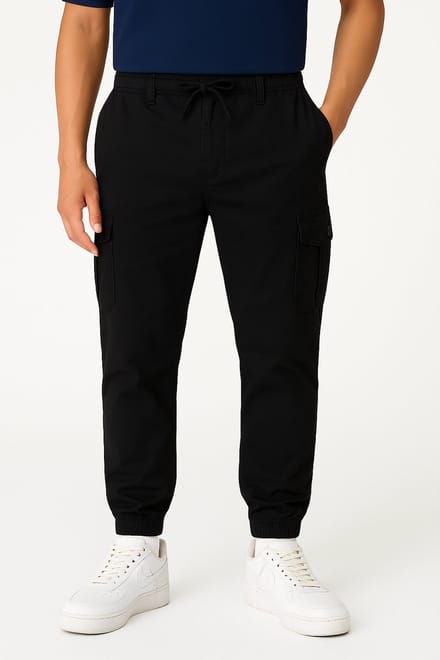 Smith & Solo cargo broek heren - chino broeken - Zwart - S