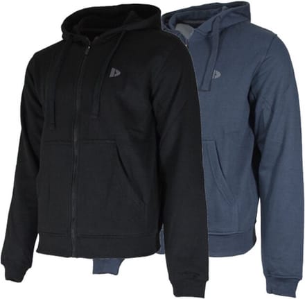 2-Pack Donnay - Sweatvest met capuchon (Bruce) - Sportvest - Heren - Black/Navy (919) - maat S