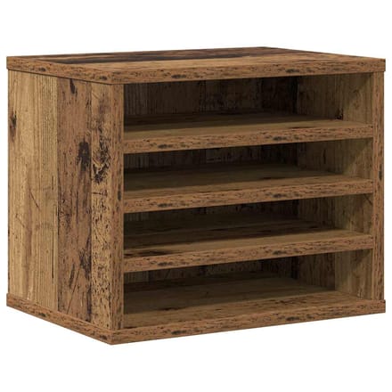 vidaXL - Bureau - organizer - Oudhout - 36 - x - 26 - x - 29,5 - cm - Bewerkt - hout