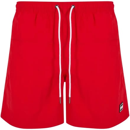 Urban Classics - Block Zwemshorts - S - Rood