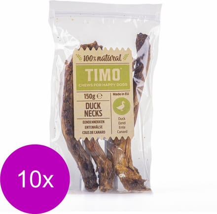 Timo Eendennekken - Hondensnacks - 10 x 150 g