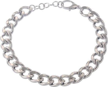 Behave – Ketting – Gourmetschakel zilverkleur – 44+3 cm – Stoer design