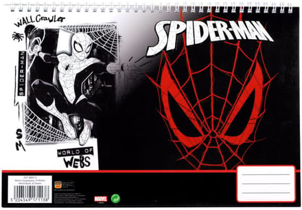 Spiderman World of Webs A/4 spiraal schetsboek, 30 bladen
