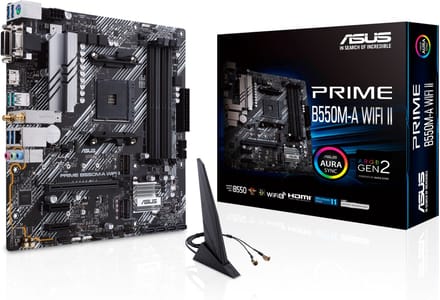 ASUS PRIME B550M-A WIFI II Moederbord - AMD B550 - AMD AM4 - DDR4 RAM - Micro-ATX