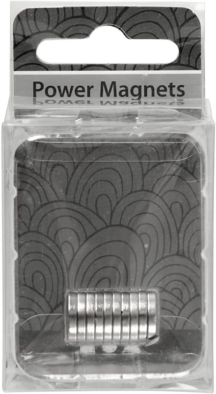 Krachtige magneten ”NdFeB” , d 10 mm, dikte 2 mm, 10 stuk/ 1 doos