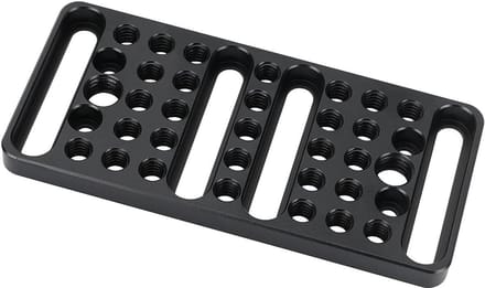 Verlengplatform Camera - Montageplaat Camera - Camera Uitbreiding - Meerdere Schroefgaten - 108 mm - Zwart