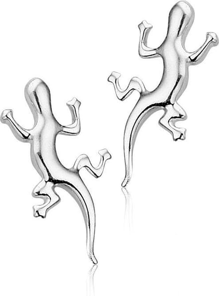 Montebello Oorbellen Salamander - 925 Zilver Gerhodineerd - 10x6mm