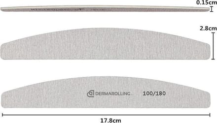 Dermarolling Professionele Nagelvijl Halve Maan Grit 100/180