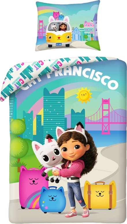 Gabby's Poppenhuis Dekbedovertrek San Francisco - 140 x 200 cm - 70 x 90 cm - Polyester