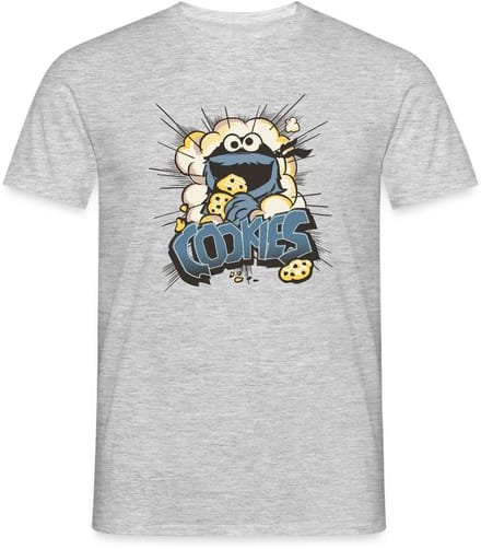 Sesamstraat Koekiemonster En Koekjes T-Shirt Heren
