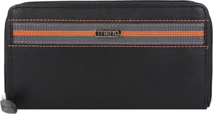 mano Don Leonardo Portemonnee RFID Leer 18 cm - Dames - Horizontaal - schwarz