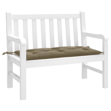 vidaXL - Tuinbankkussen - 100x50x7 - cm - stof - gemêleerd - taupe