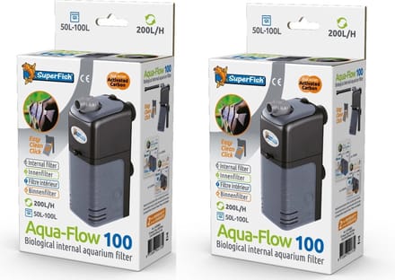 SuperFish - AquaFlow - Dual Action 100 - Aquariumfilter - 2 stuks