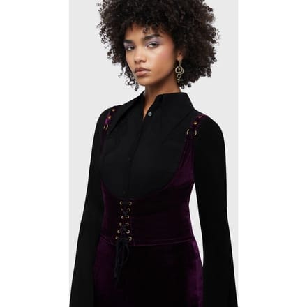 Killstar - Gothic Korset - Beneath The Eclipse - Night Petal Underbust Corset - XS tot 4XL - voor Vrouwen - lila