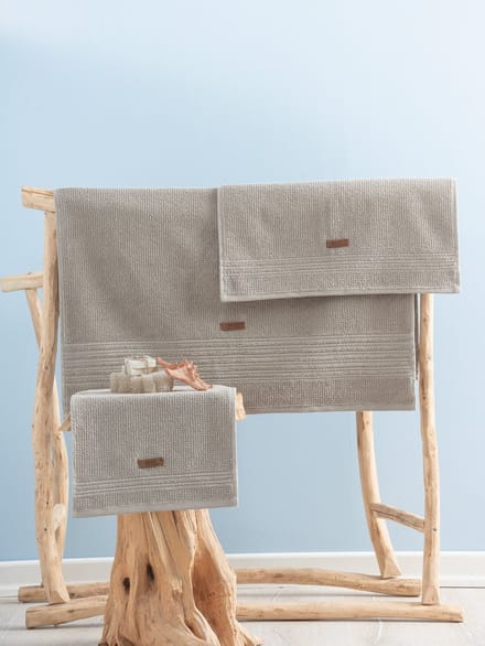 Asir - Handdoek Set - 3 Stuks - Beige - 75 x 150 cm