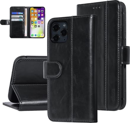 UNIQ Accessory DonkerGroen hoesje iPhone Xs Max - Book Case - Zachte huid