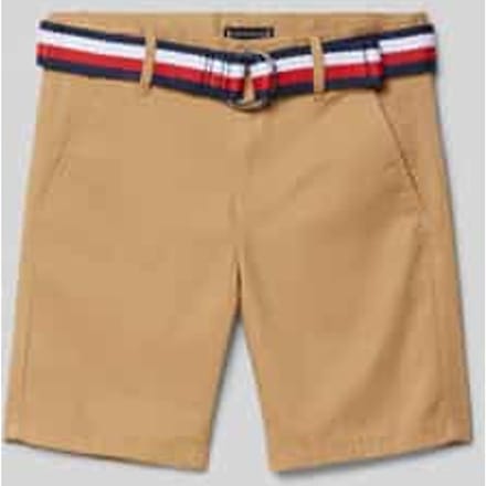 Bermuda met stoffen ceintuur