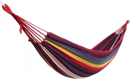 Draagbare Hangmat - Reis Hangmat - Ontspannen Buiten - Anti-rollover Ontwerp - 200 x 100cm - Rood