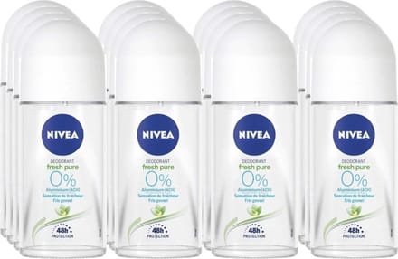 Nivea Deodorant Roller Pure & Natural Jasmine - 12 x 50 ml - Voordeelverpakking