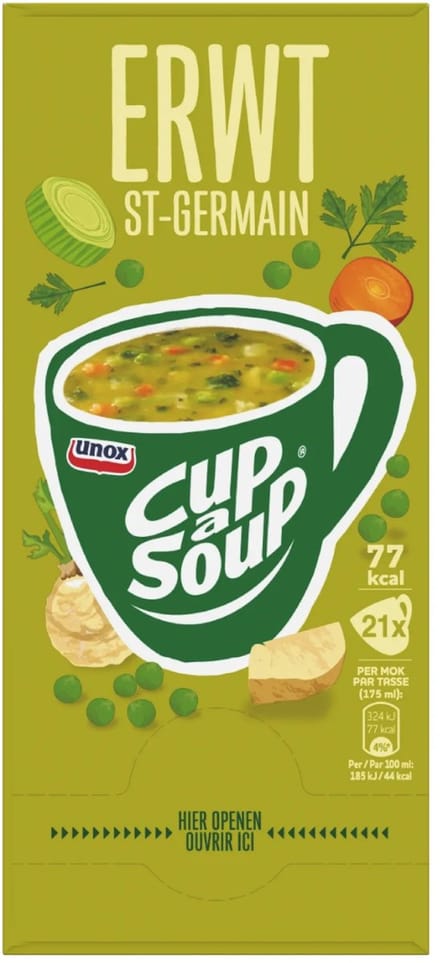 Cup-a-soup unox erwtensoep 175ml | Doos a 21 zak