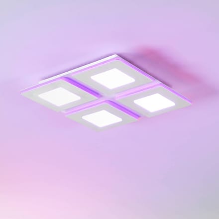 EGLO connect LED plafondlamp Padrogiano-Z 4-lamps, 45 x 45 cm