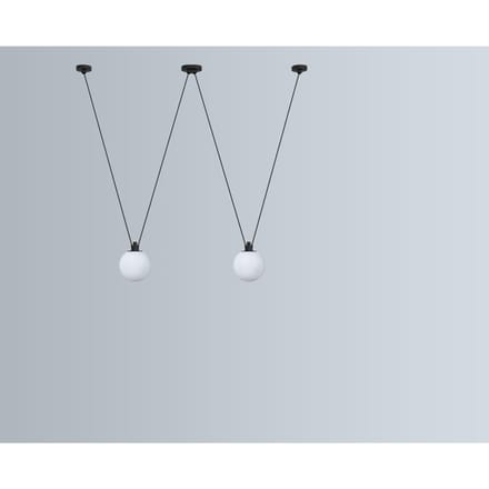 DCWéditions - LES ACROBATES DE GRAS N°324 hanglamp - opaalglas - Glazen bol 175 - wit