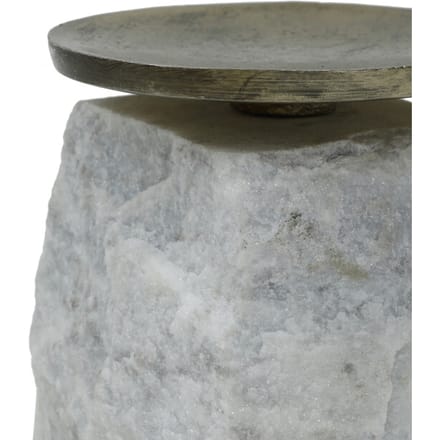 PTMD - Kandelaar Nimo - Wit - 9x9x11cm